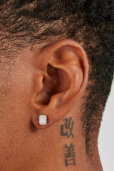 Iced Bezel Cluster Stud Earrings - 6mm