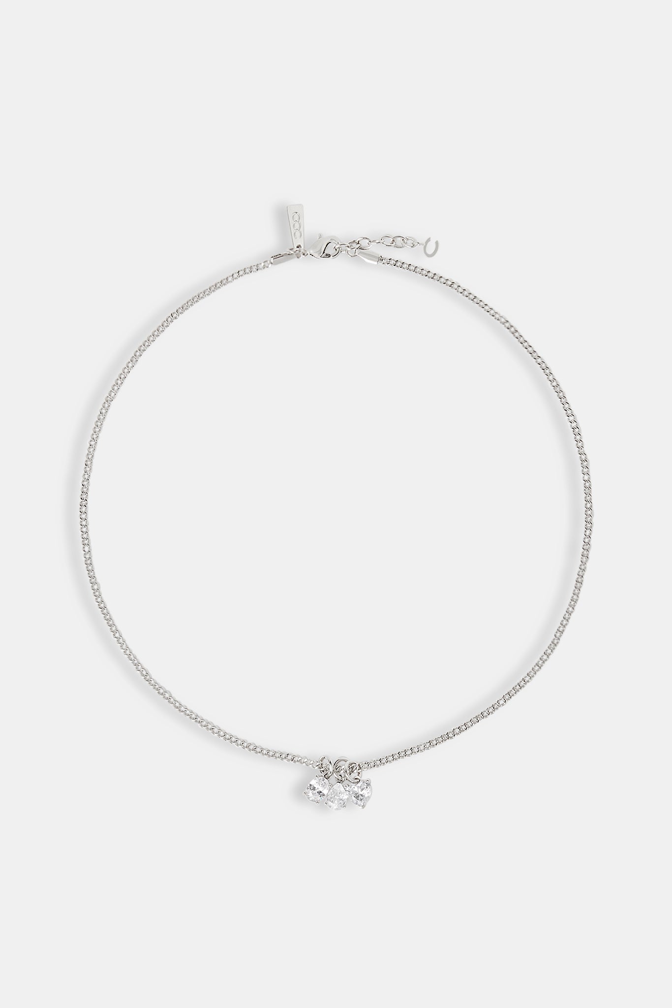 Iced Clear Layered Gemstone Necklace - 10mm