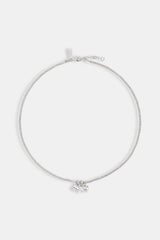 Iced Clear Layered Gemstone Necklace - 10mm