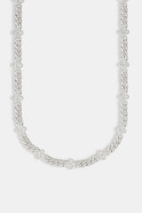 Iced Baguette Motif Cuban Chain - 8mm