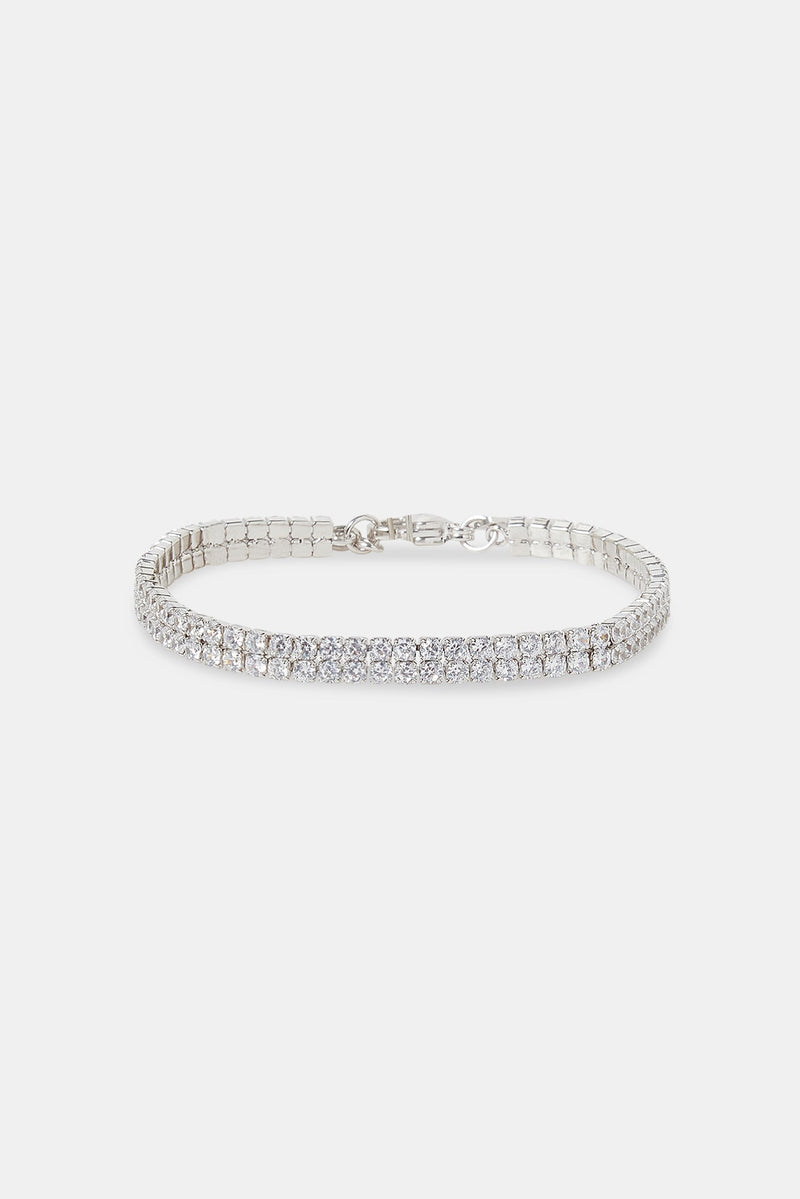 Iced Double Tennis Bracelet - 5mm