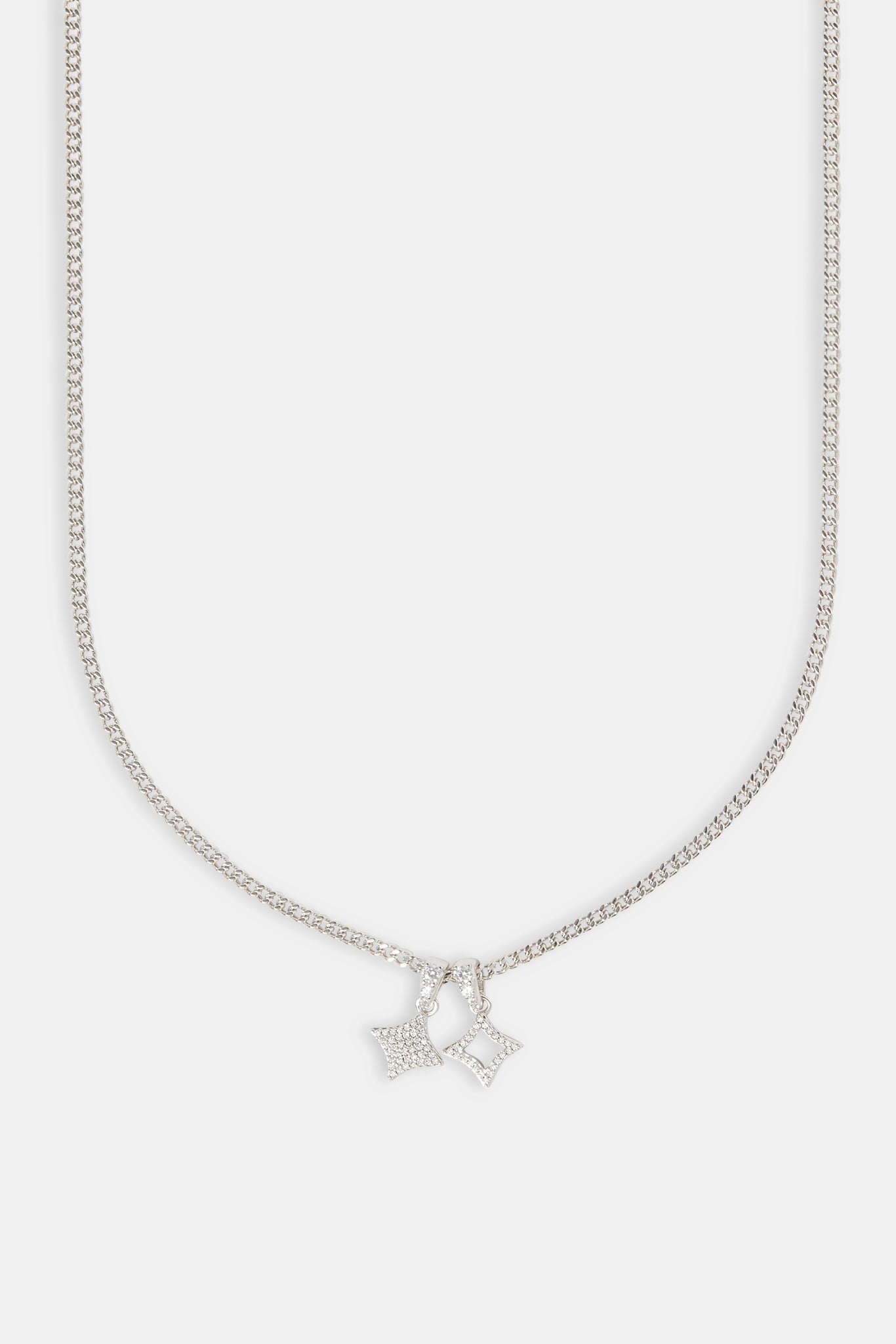Iced Double Star Cuban Necklace - 10mm