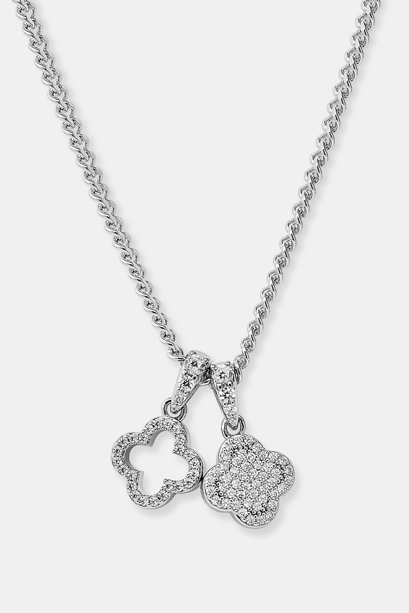 Iced Double Motif Cuban Necklace - 10mm