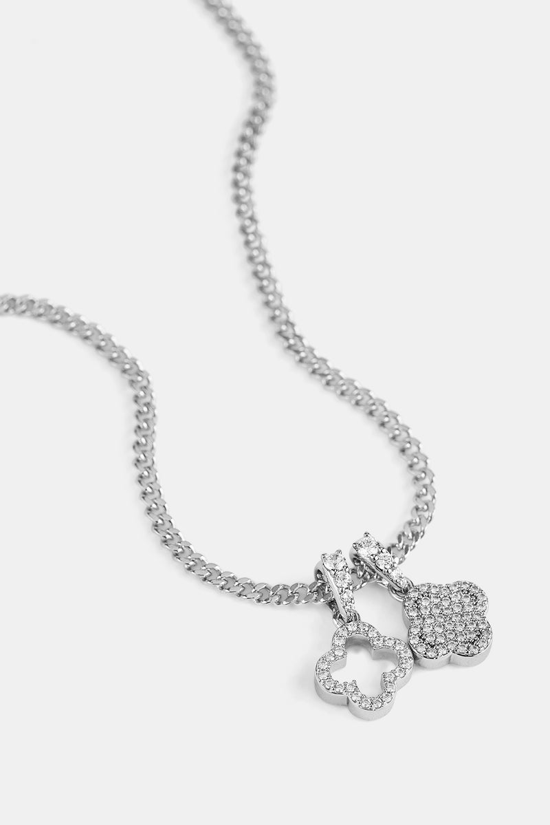 Iced Double Motif Cuban Necklace - 10mm