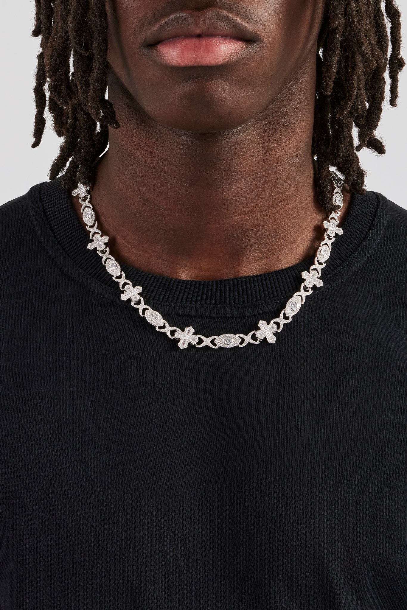 Iced Evil Eye & Infinity Link Chain - 8mm | Mens Chains | Shop Infinity ...