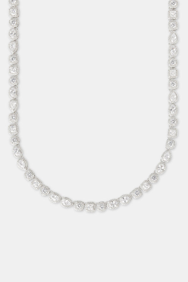 Iced Mixed Shape Cluster Chain - 8mm