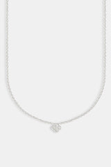 10mm Iced Motif Necklace - White