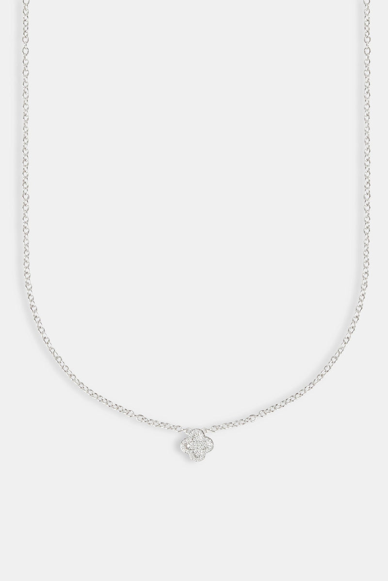 10mm Iced Motif Necklace - White