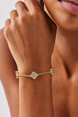 Iced Motif Rolo Link Bracelet - 12mm