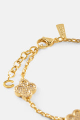 Iced Motif Rolo Link Bracelet - 12mm