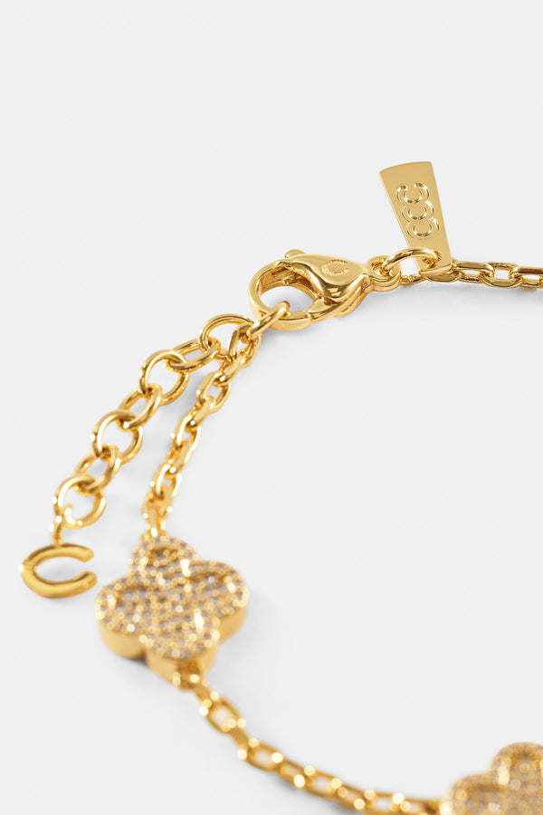 Iced Motif Rolo Link Bracelet - 12mm