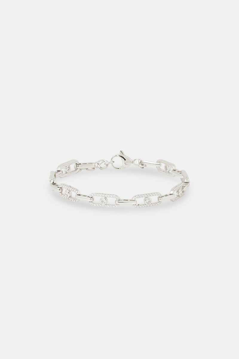 Iced & Polished Link Bracelet - 6mm