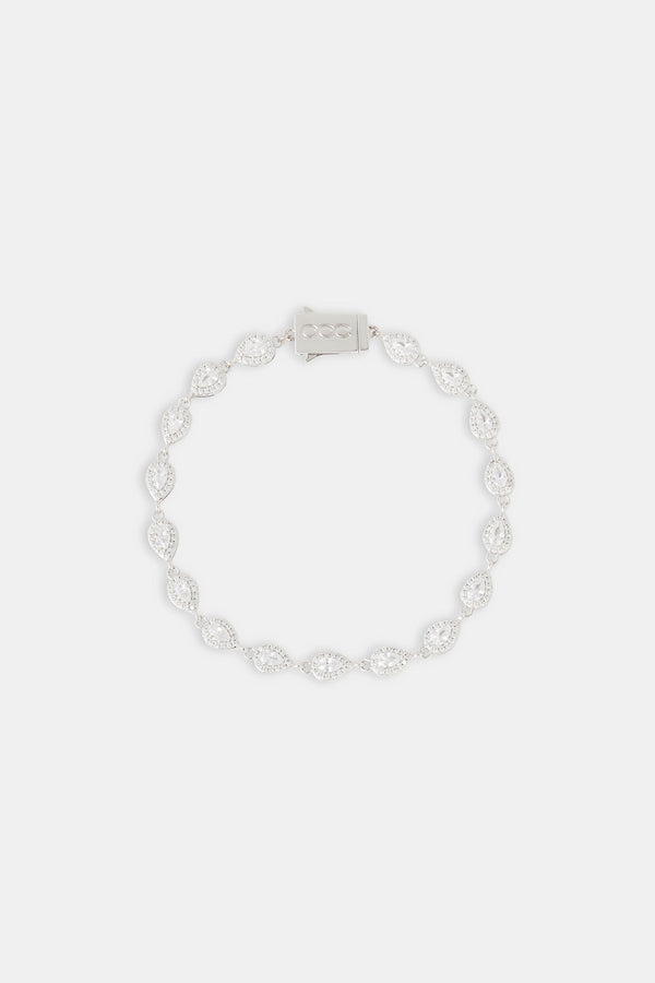 Iced Pear Gemstone Bracelet - 6mm