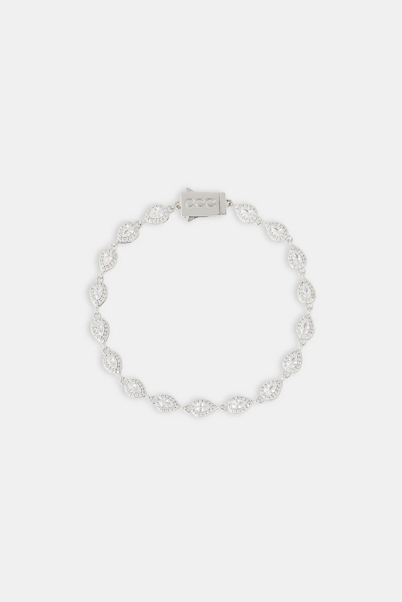 Iced Pear Gemstone Bracelet - 6mm