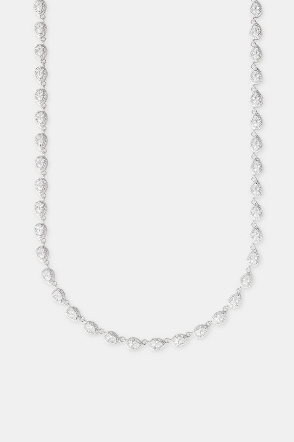 Iced Pear Gemstone Chain - 6mm