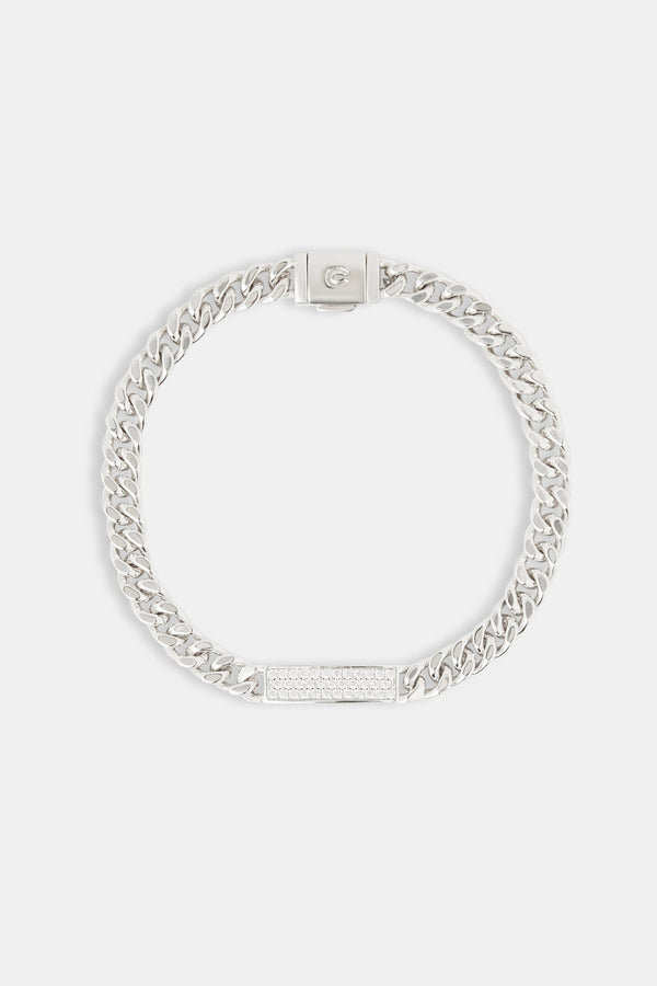 Iced Pave Centre Cuban Bracelet - 6mm