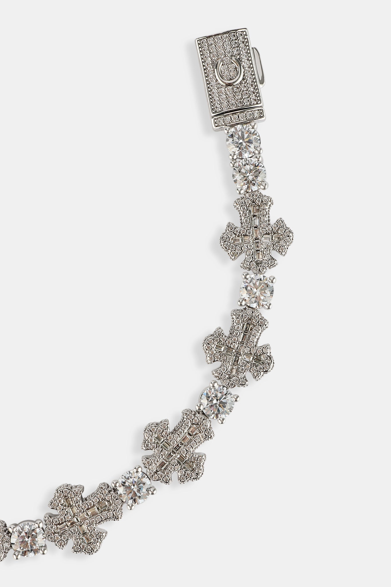 Iced Drop Cross Bracelet - 10mm
