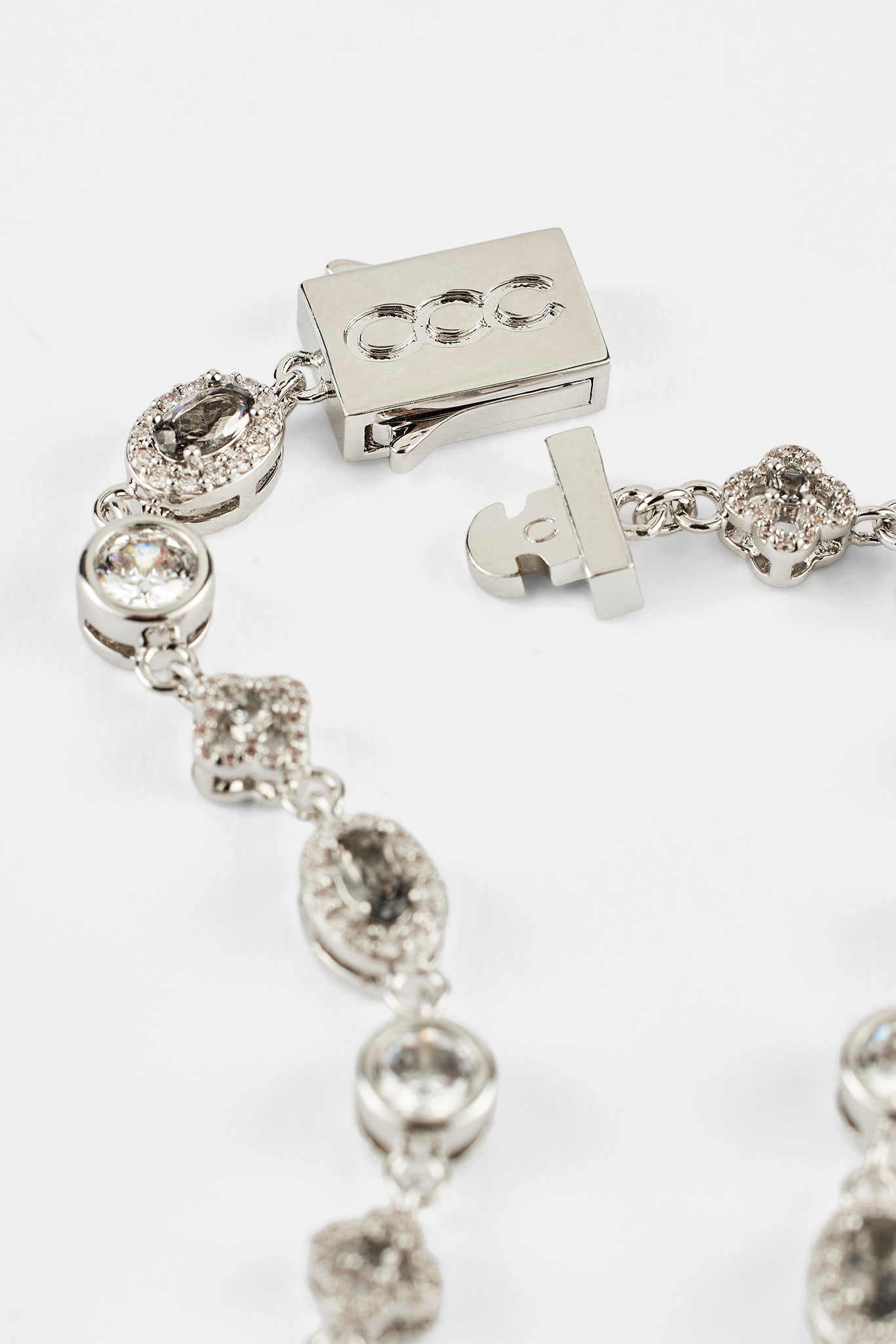 Iced Cross & Motif Multi Gemstone Bracelet - 6mm