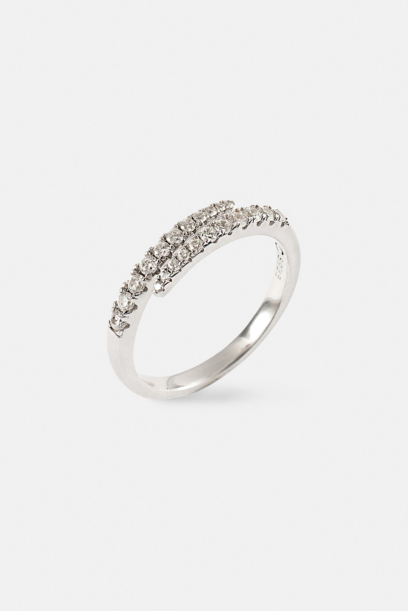Iced CZ Wrap Ring - 7mm
