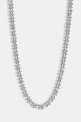 Iced Micro Cross Chain - 10mm - White