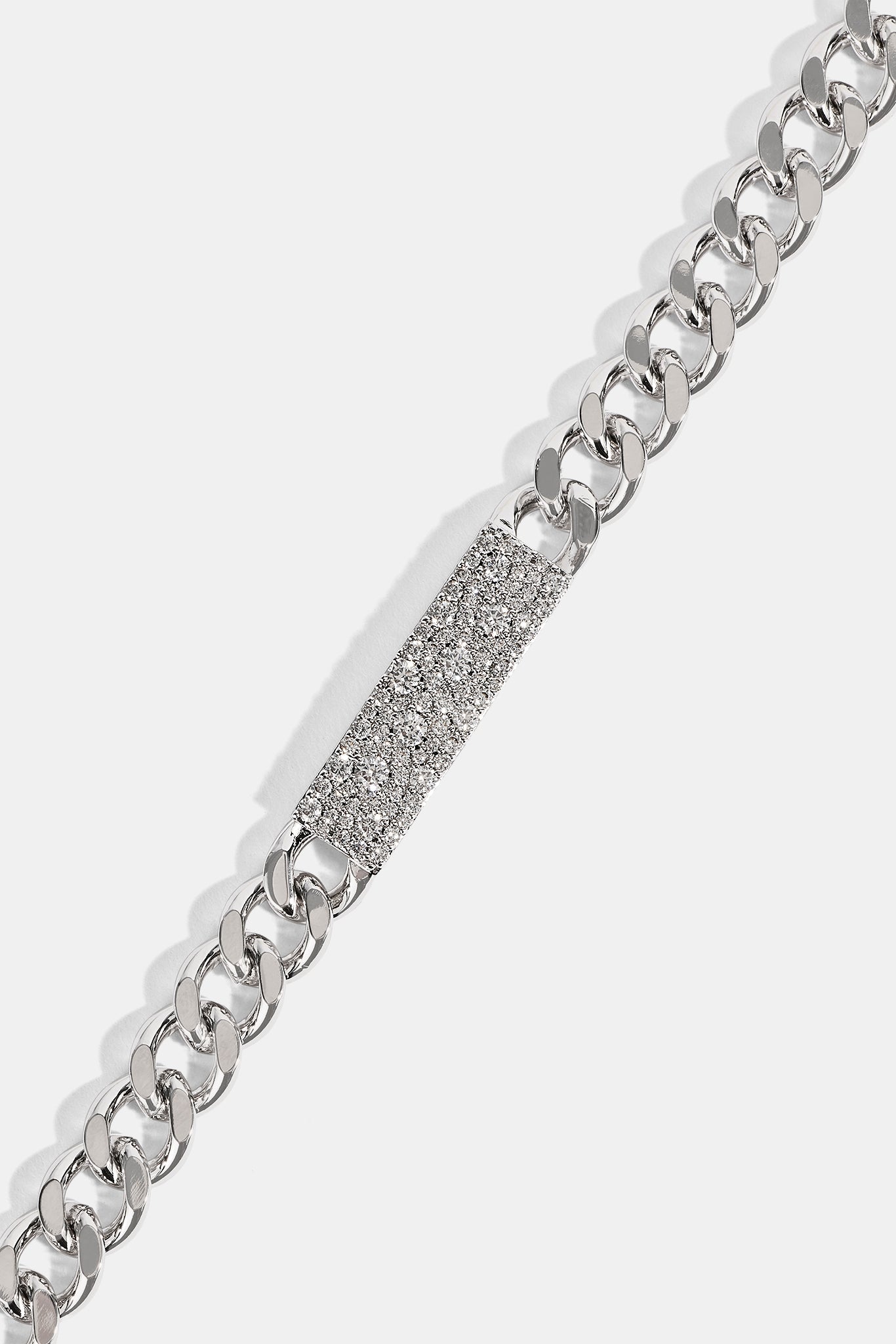 Iced Bar Miami Cuban Bracelet - 8mm - White