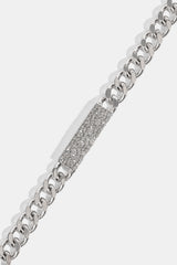 Iced Bar Miami Cuban Bracelet - 8mm - White
