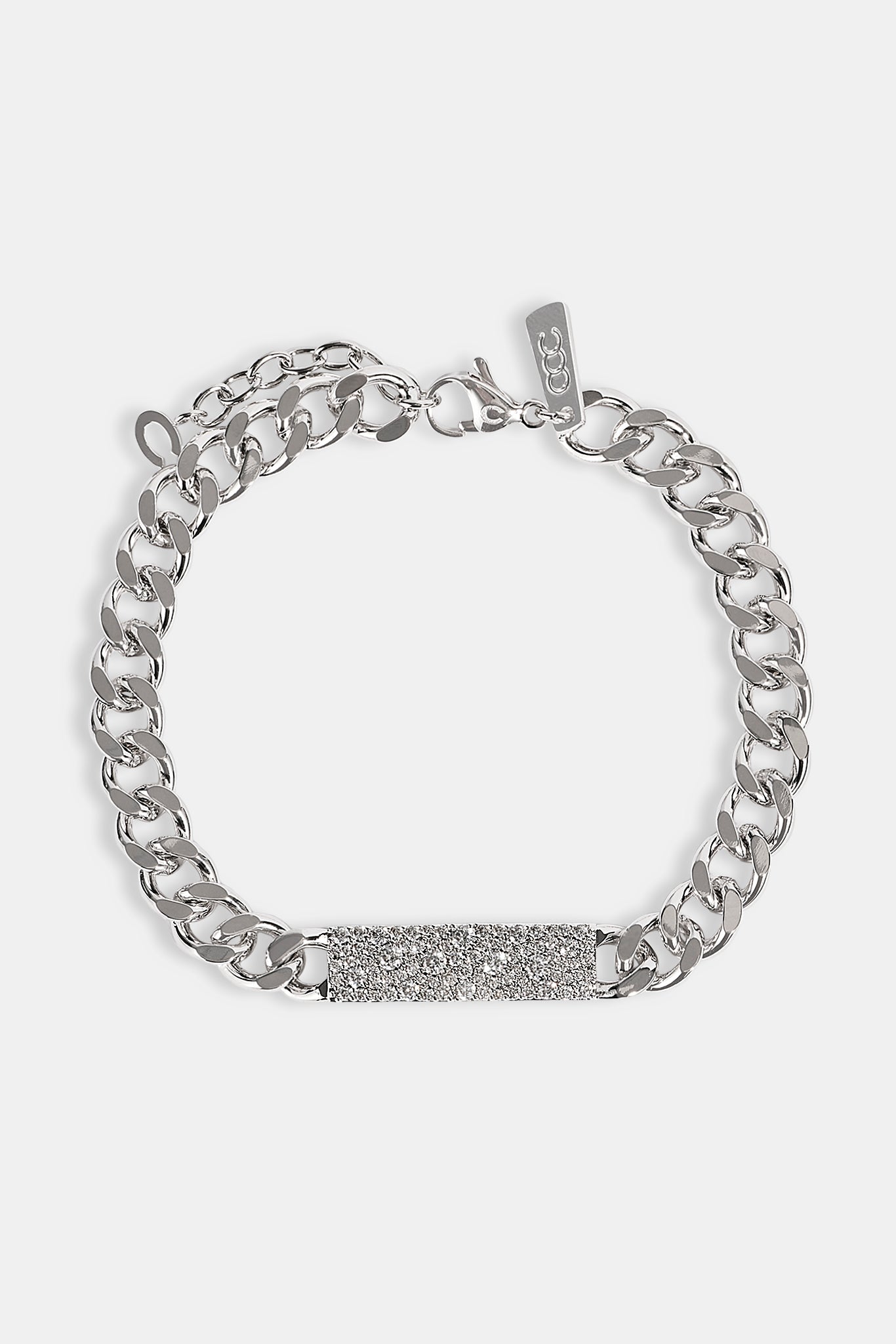 Iced Bar Miami Cuban Bracelet - 8mm - White