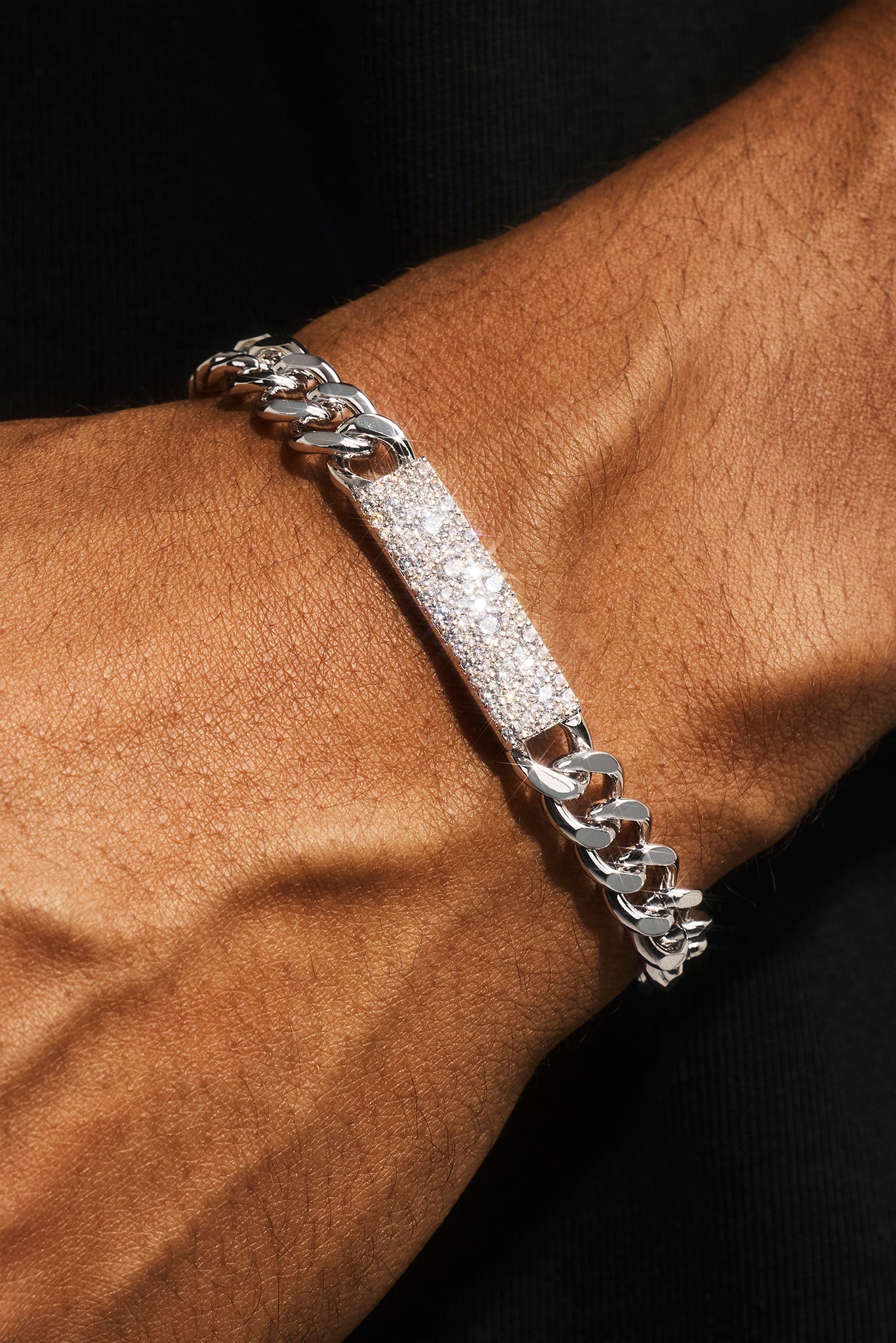 Iced Bar Miami Cuban Bracelet - 8mm - White