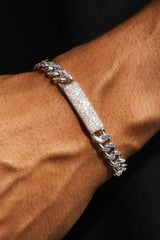 Iced Bar Miami Cuban Bracelet - 8mm - White