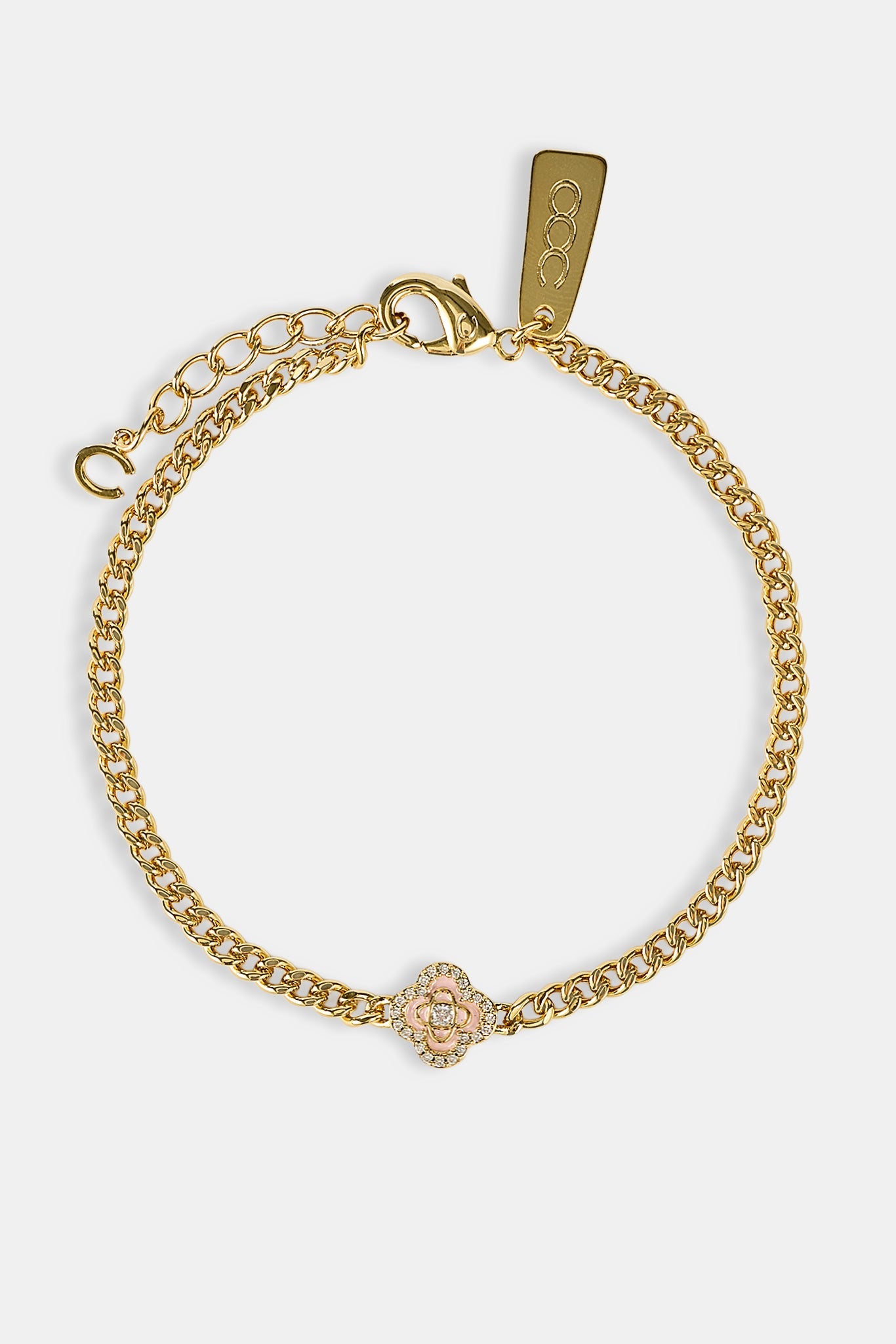 Iced Enamel Motif Cuban Bracelet - 10mm