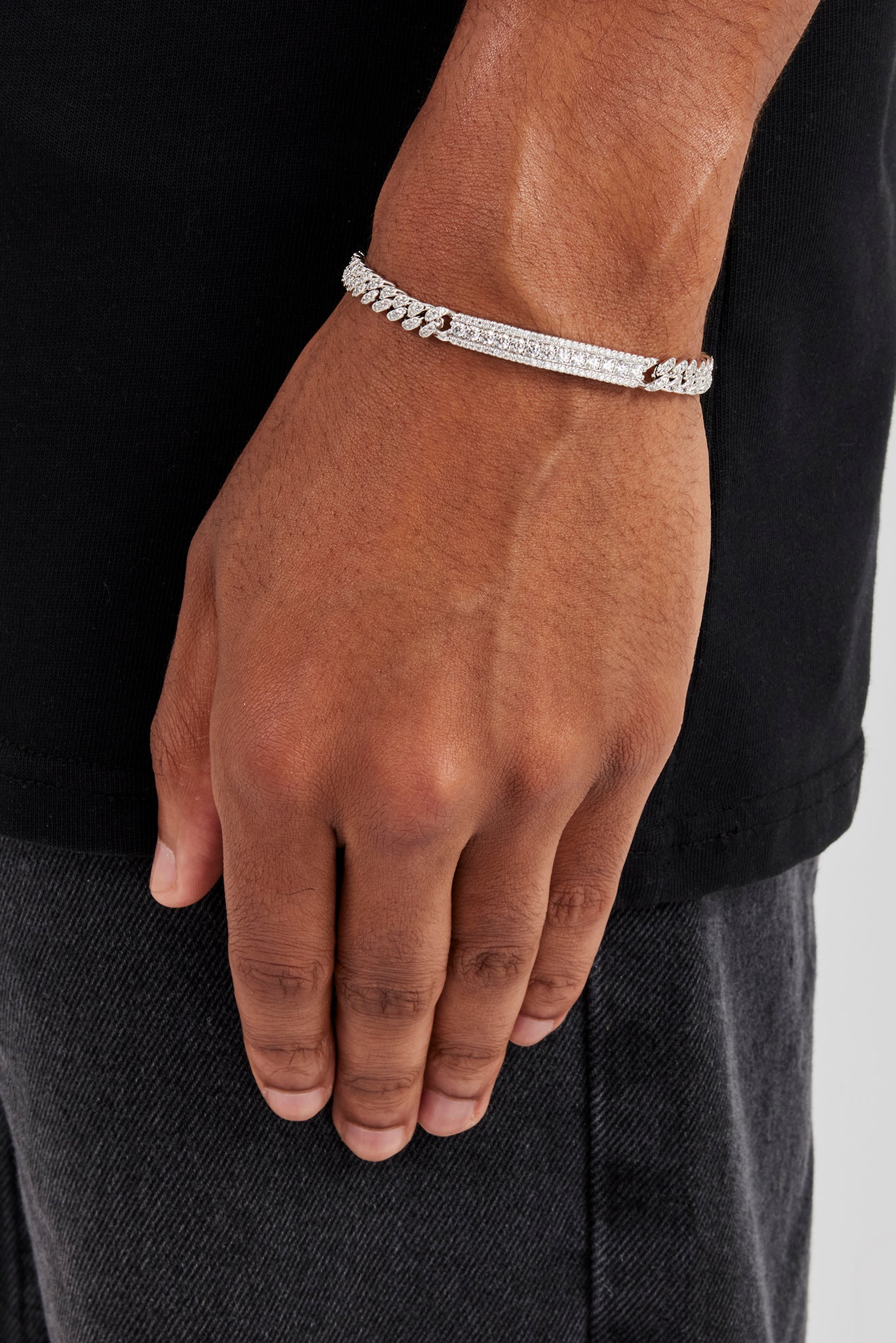 Iced Centre Cuban Bracelet - 6mm