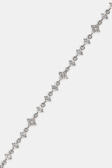 Iced & Mother Of Pearl Motif Bracelet - 6mm - White
