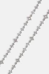 Iced & Mother Of Pearl Motif Chain - 6mm - White