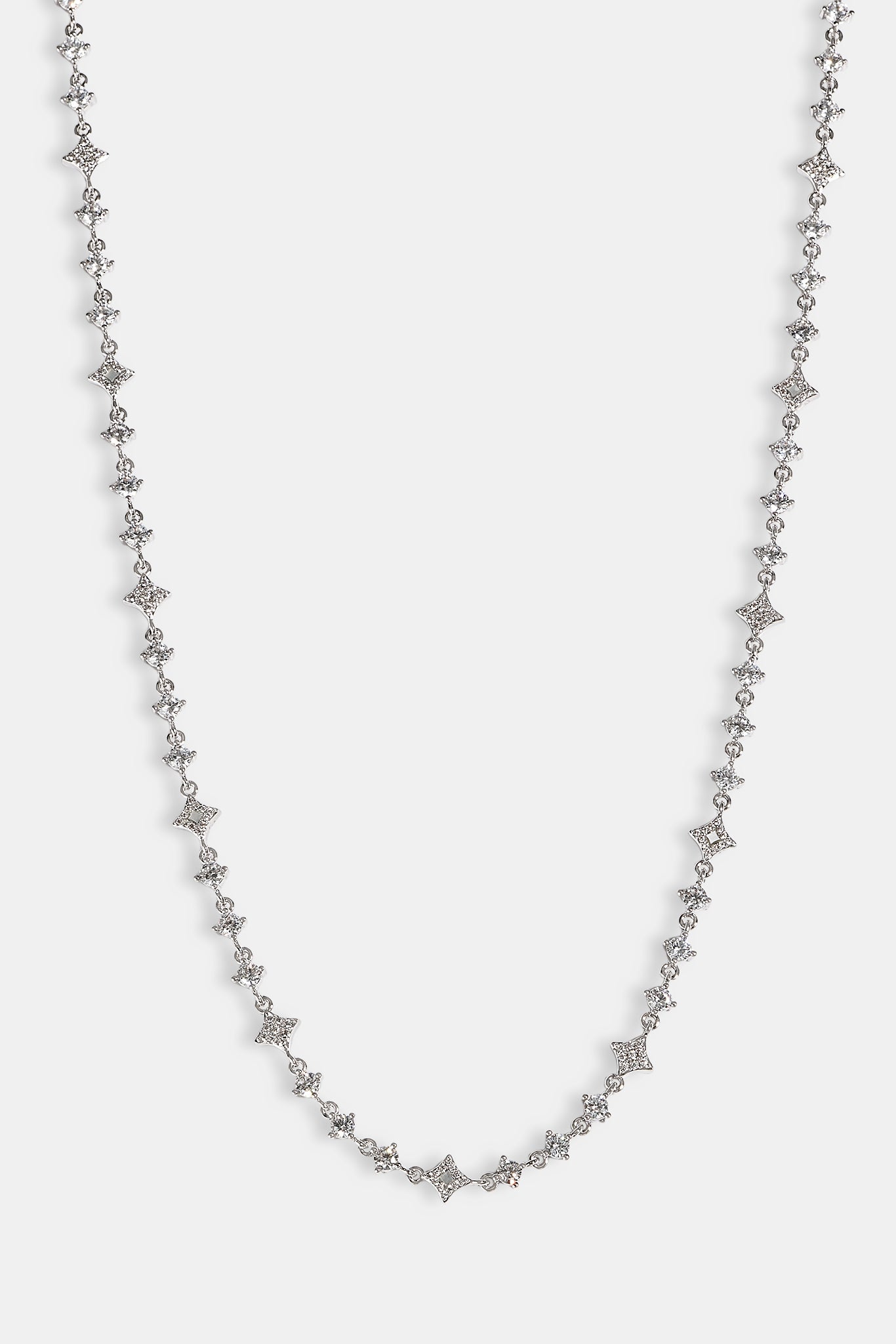 Iced & Mother Of Pearl Motif Chain - 6mm - White