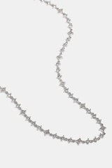 Iced & Mother Of Pearl Motif Chain - 6mm - White