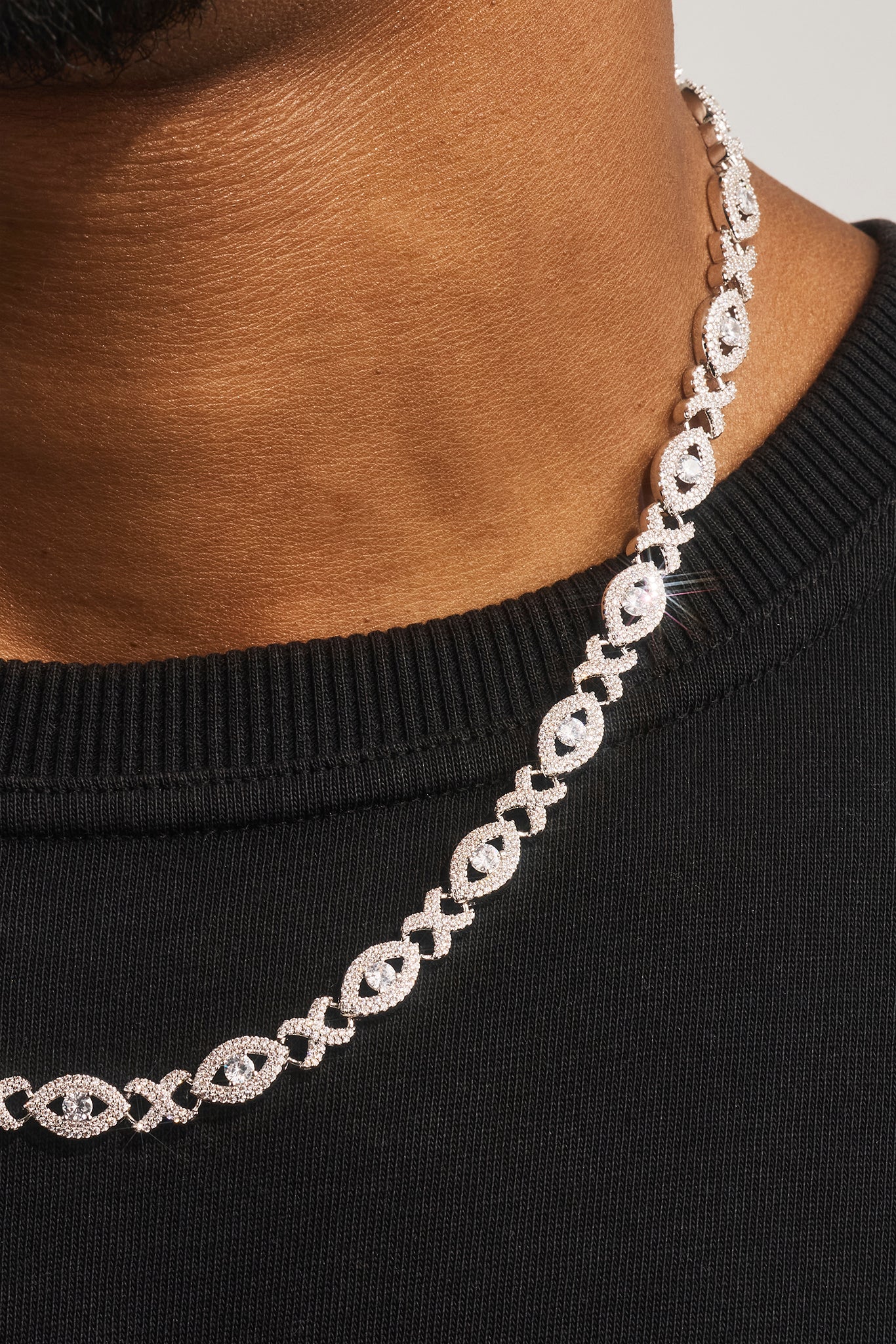Iced Mariner Link Chain - 6mm - White