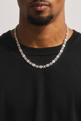 Iced Eye Infinity Link Chain - 8mm - White