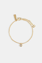Iced Gemstone Micro Bracelet - 6mm - Gold