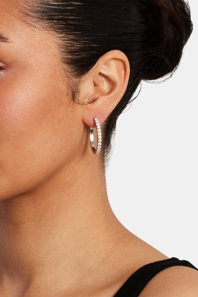 Iced Hoop Earrings