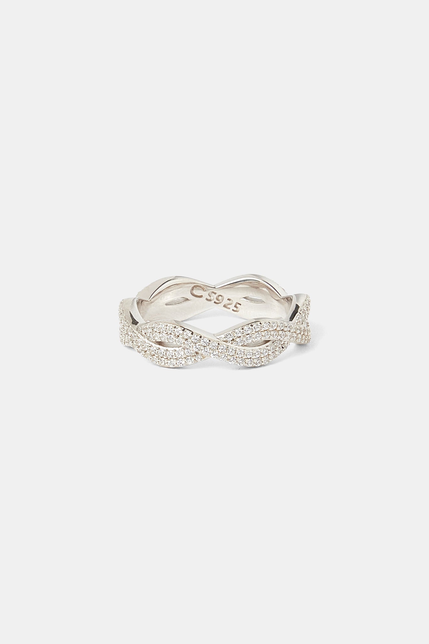 Iced Infinity Link Ring - 6mm