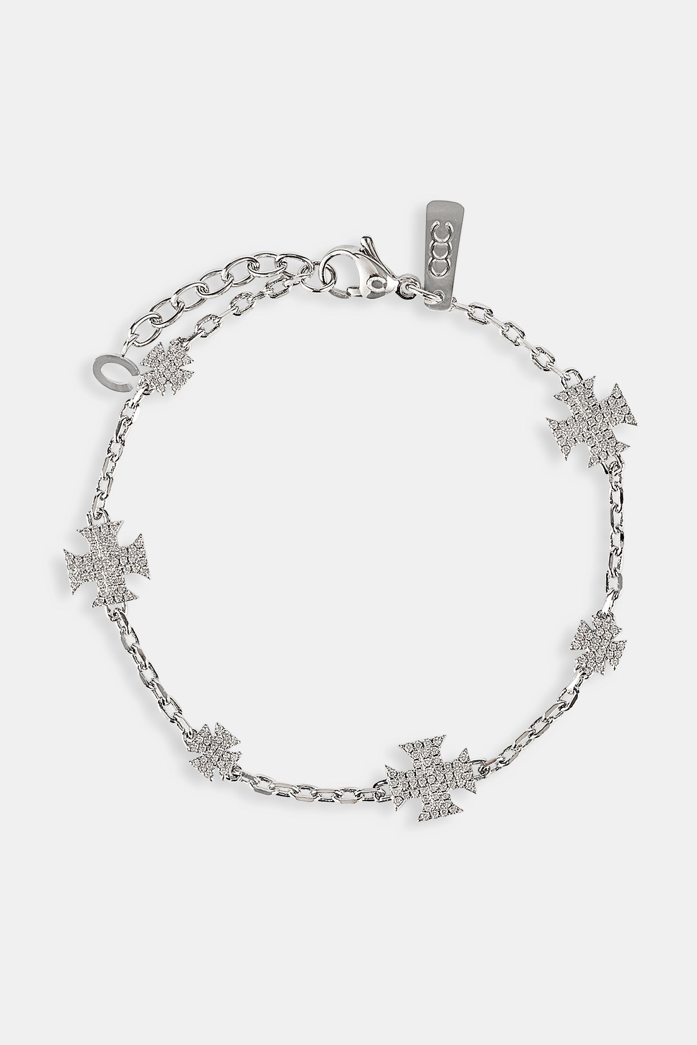 Iced Micro Motif Rolo Bracelet - 8mm