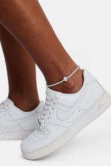 Iced Motif Tennis Anklet