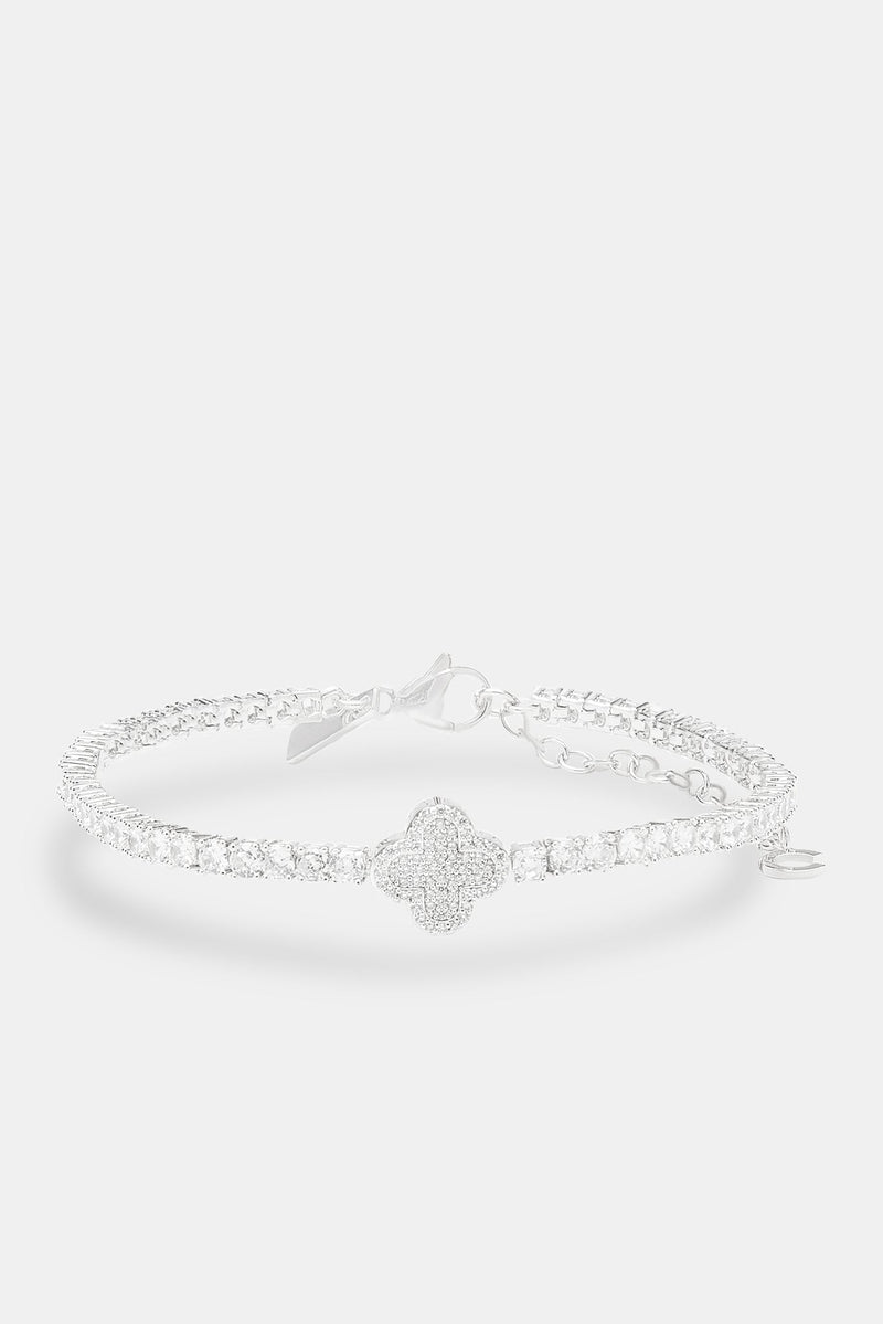 Iced Motif Tennis Anklet