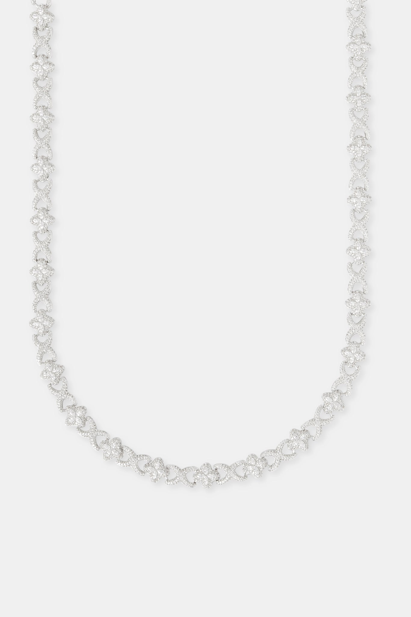 Iced Clear Baguette Motif Infinity Chain - 10mm