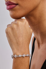 Iced Motif Mixed Stone Bracelet - 8mm