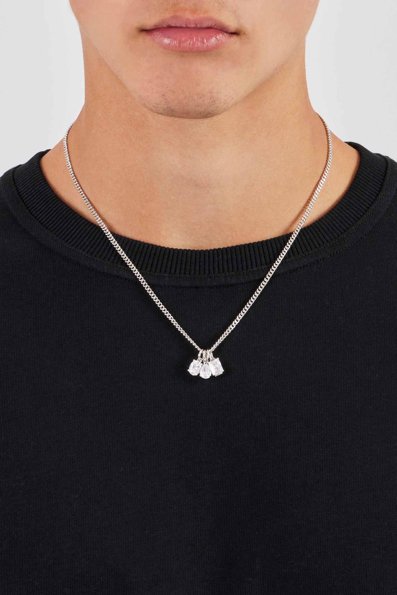 Iced Mixed Shape Gemstone Necklace - 10mm