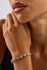 Iced Pink Multi Gemstone Cuban Bracelet - 3mm