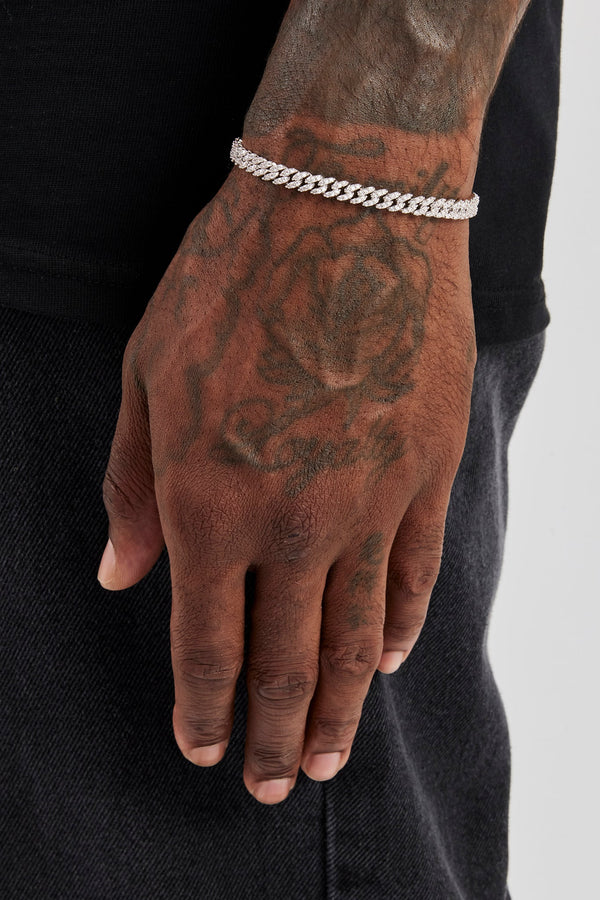 Iced Prong Cuban Bracelet - 5mm