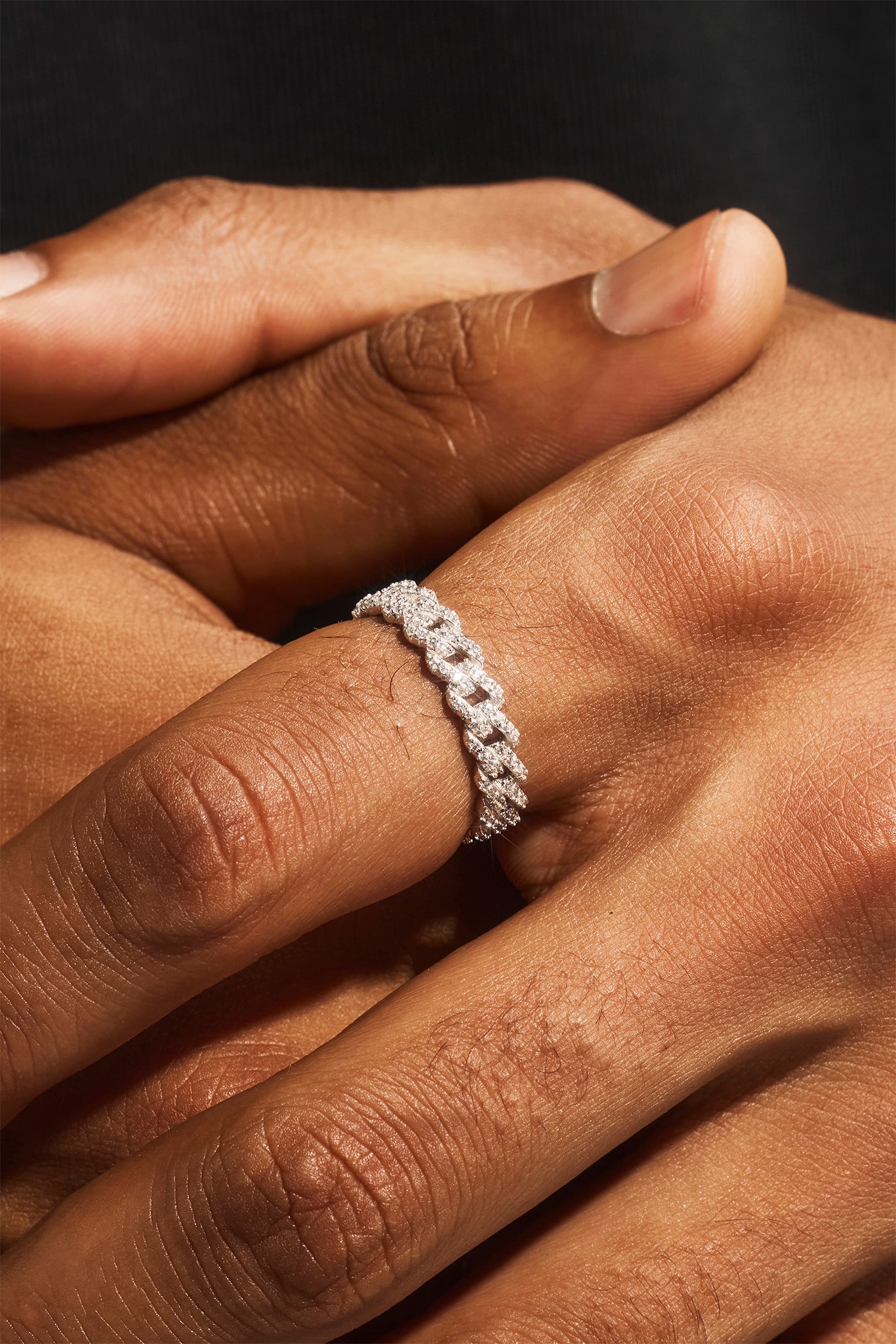 Iced Prong Cuban Ring - 5mm
