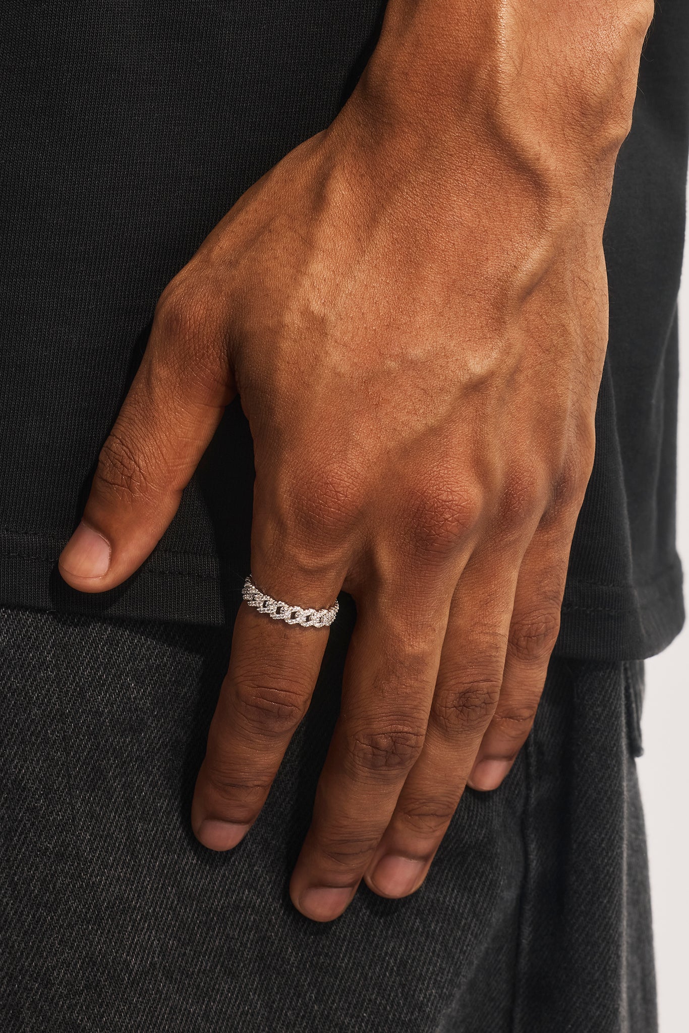 Iced Prong Cuban Ring - 5mm